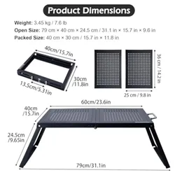 Mesa de camping IGT plegable de aluminio ligera y duradera