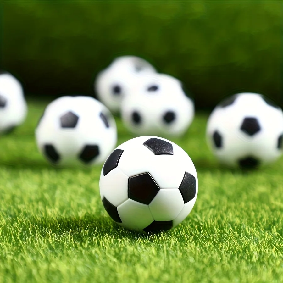 4 unids/set de mesa de fútbol estándar de resina blanca, piezas de juegos, Mini pelota, juego de mesa Fussball, herramienta de entretenimiento para bebés - imagen 5