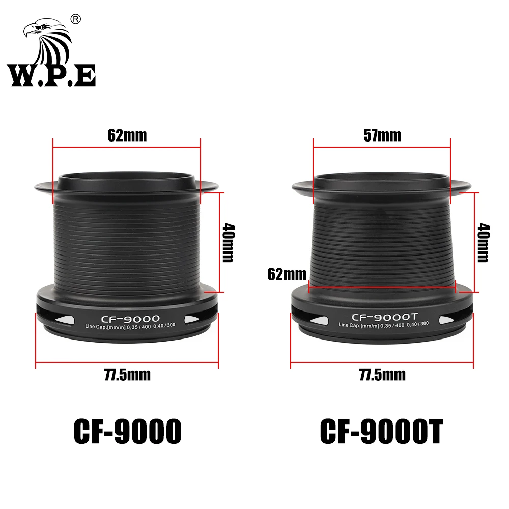 W.P.E-carrete de Pesca giratorio Fight 9000, Ratio de engranaje 4,4: 1, rodamientos de bolas 9 + 1, carrete de línea de Metal completo, aparejos de rueda de Pesca - imagen 3