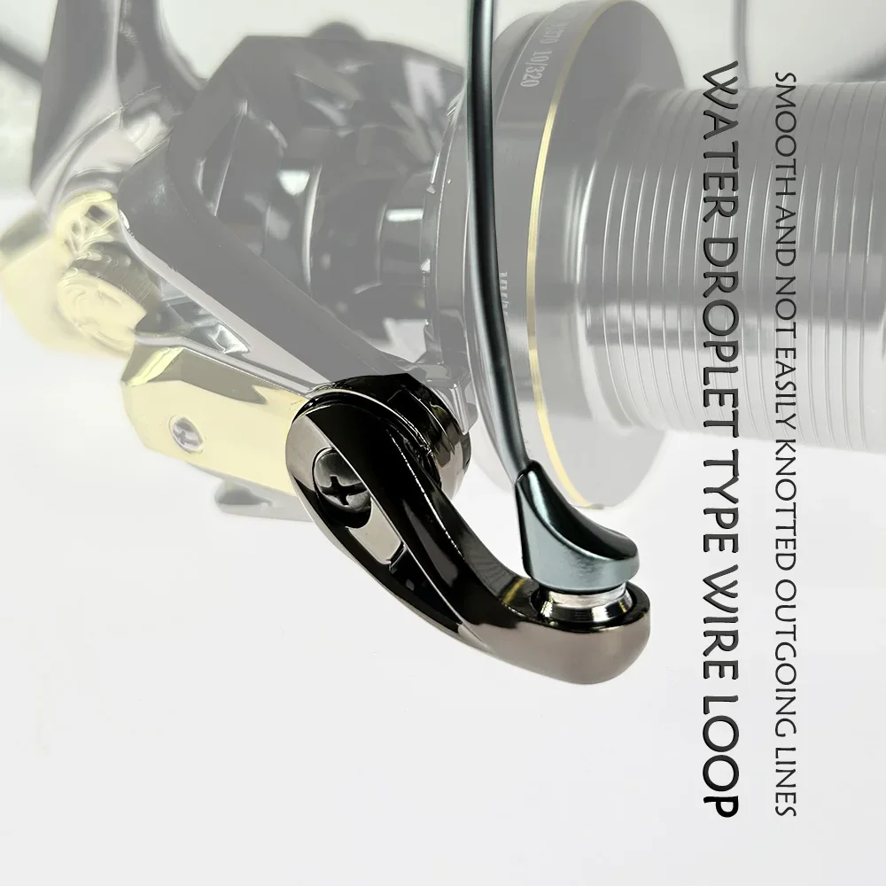 Carrete de aleación de aluminio para Pesca, rueda giratoria de larga distancia, BM9000-12000 oblicuo de copa poco profunda, 4,7: 1, 10 + 1, novedad - imagen 5