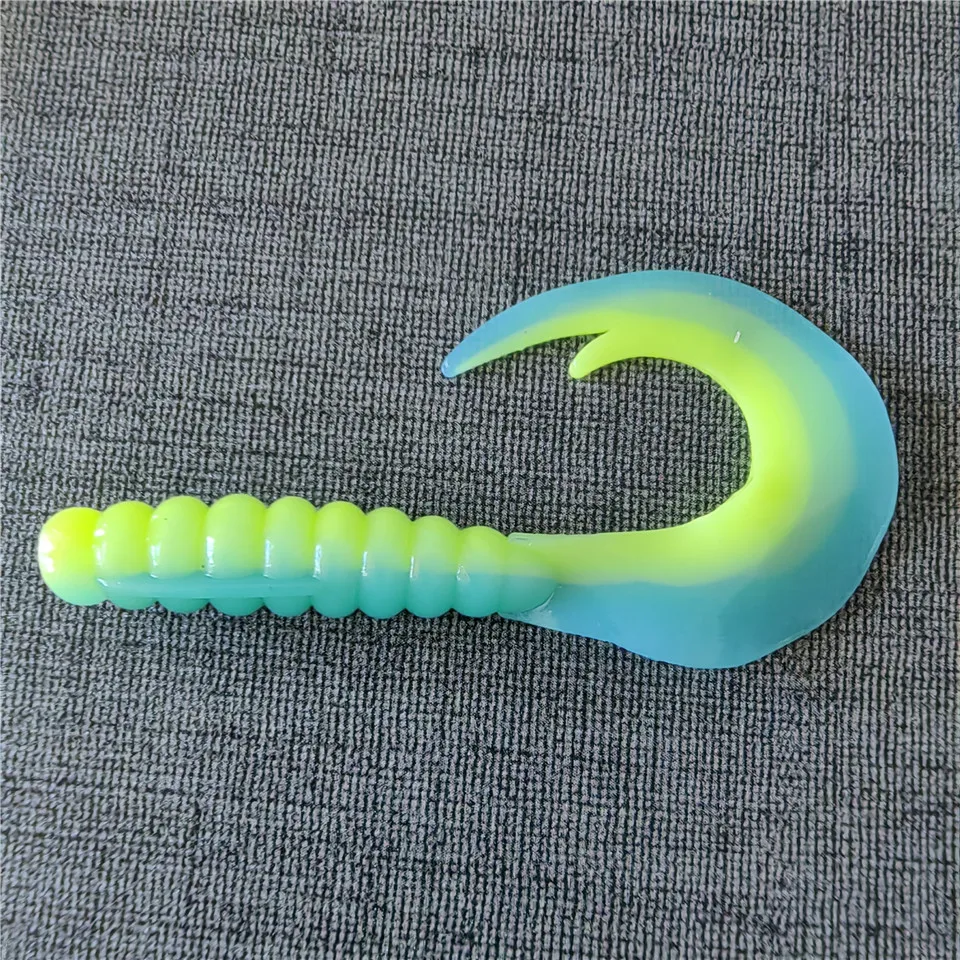 Swolfy gusanos cebo suave 55mm/75mm Jig Wobblers señuelo de Pesca cebos artificiales de silicona carpa lubina señuelos aparejos de Pesca - imagen 4