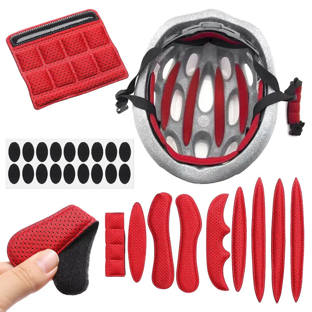 27 unids/set de esponja para motocicleta y bicicleta, Kit de relleno interior para casco de repuesto sellado, almohadilla de protección, juego de almohadillas de espuma
