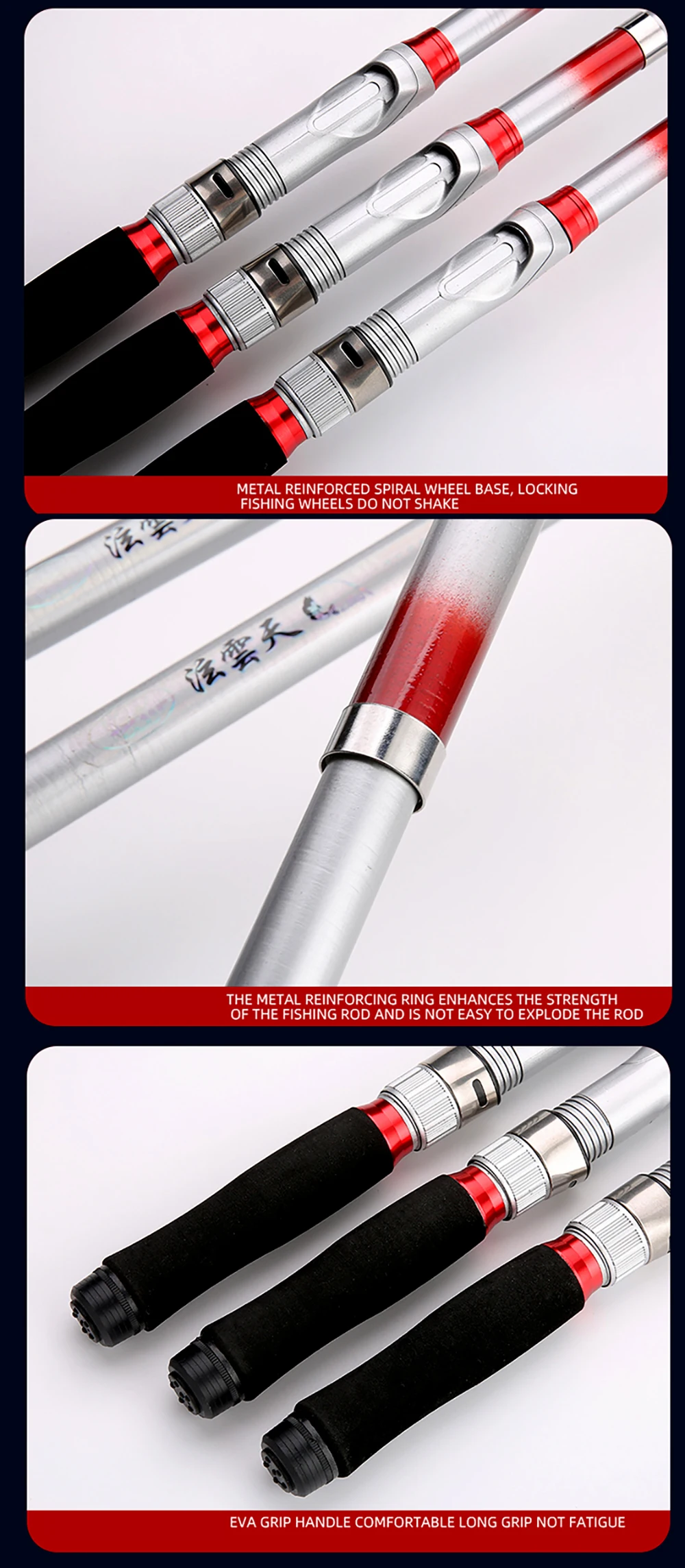 Caña de pescar telescópica portátil, Mini alimentador, giratoria de fibra de carbono, ultraligera, aparejos de carpa con mosca, 1,8 M-3,6 M - imagen 4