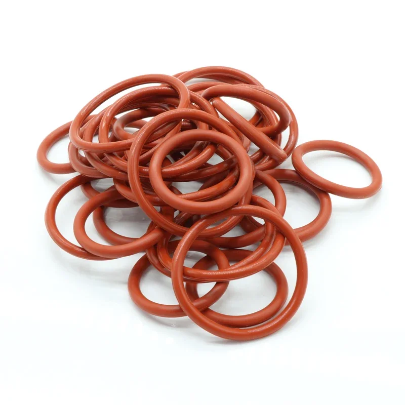 Junta de sellado de junta tórica VMQ, espesor CS 2,4mm OD 6 ~ 100mm, goma de silicona aislada, arandela impermeable, forma redonda, no roja, 10 piezas - imagen 3