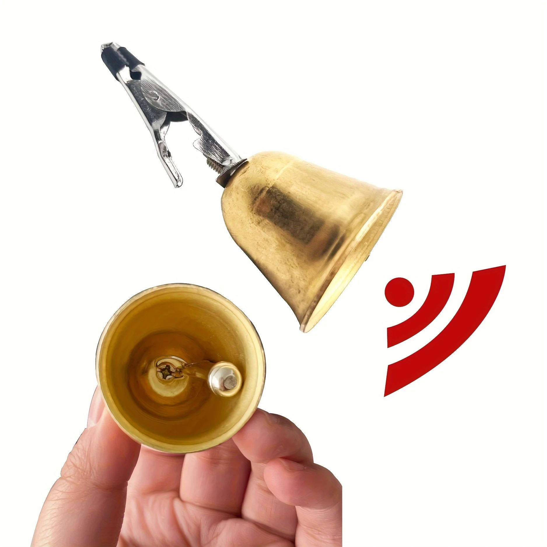 Alarma de pesca con campana de cobre y clips de sujeción - imagen 2