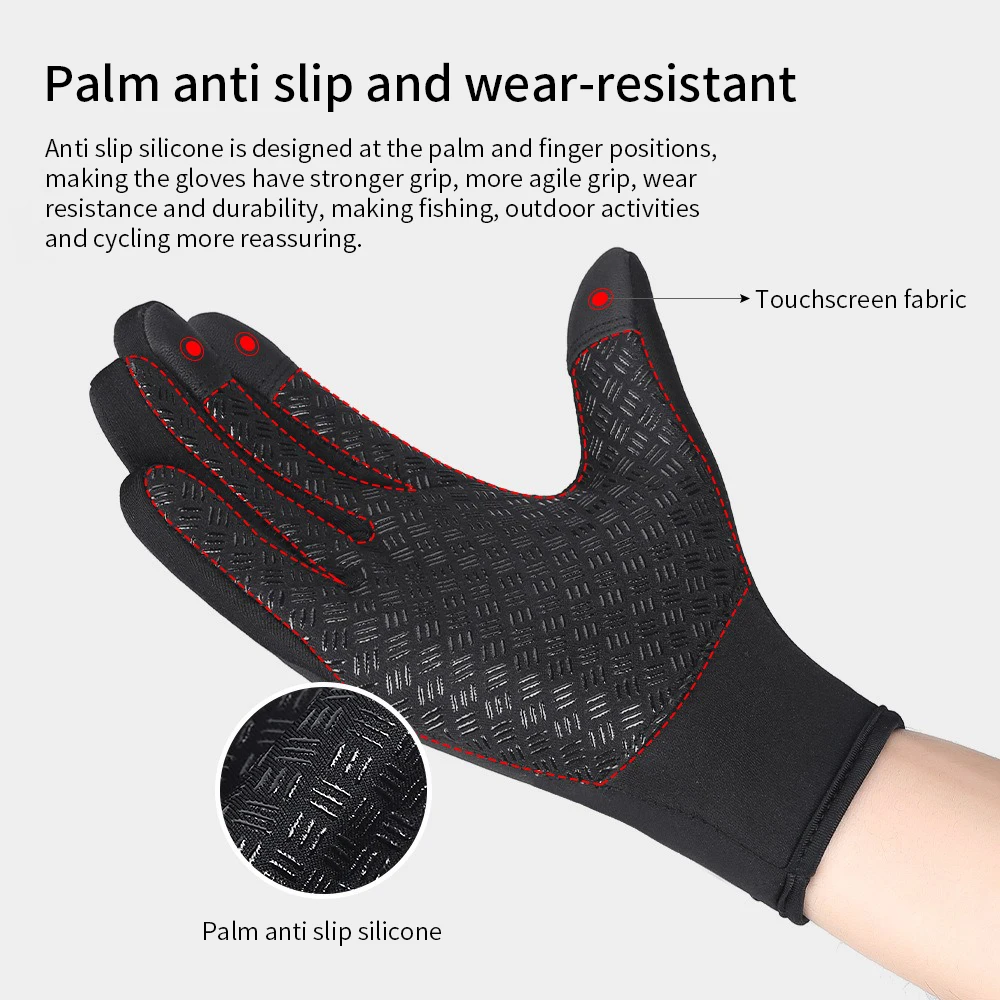 Guantes de Pesca antideslizantes y transpirables, duraderos, con dedos completos, para Pesca, ciclismo, Fitness, Pesca de carpa, cómodos - imagen 5