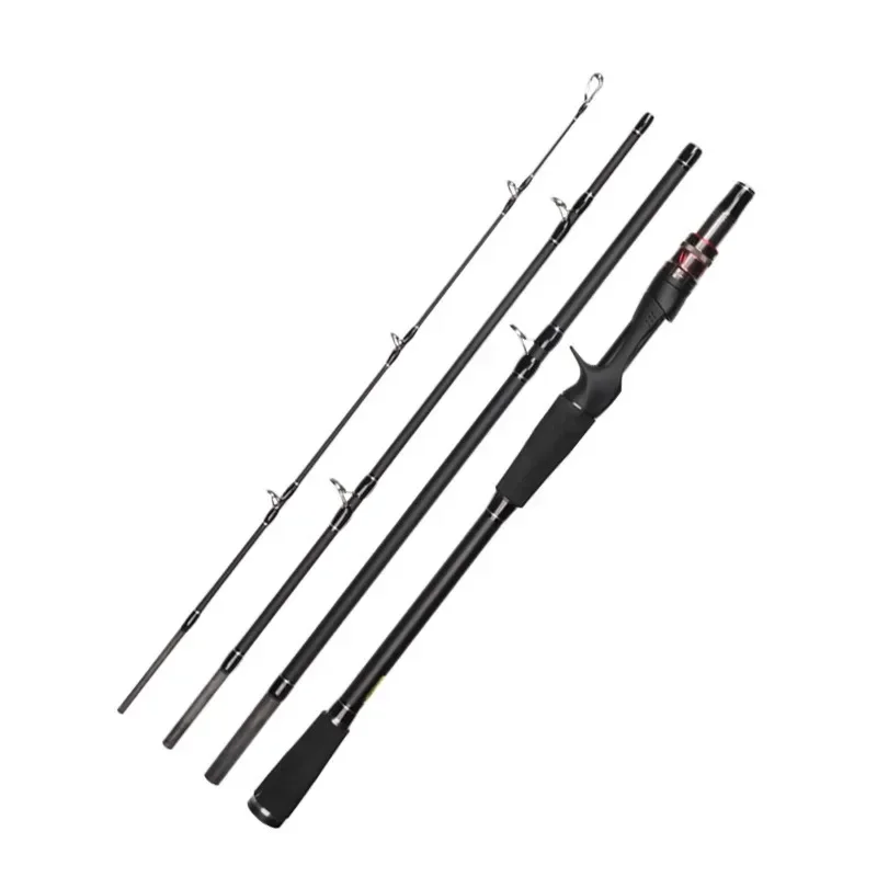 Mavllos Gongo-caña de pescar de carpa, señuelo de 10-40g, línea de 12-30lb, portátil, 4 secciones, pesca de lubina de viaje, caña giratoria para Lucio