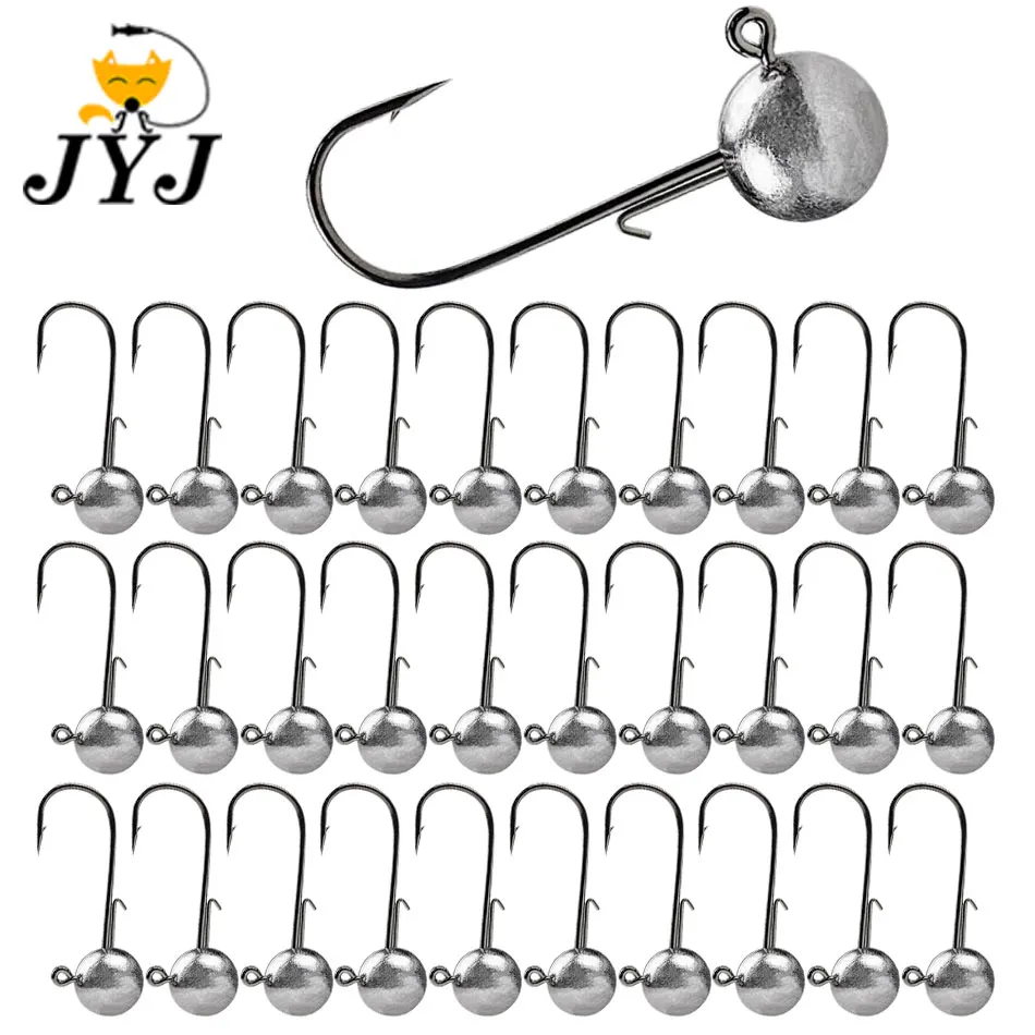 JYJ Jig Head Bola Redonda para Carpa Crappie Bass y Trucha de pesca - imagen 5
