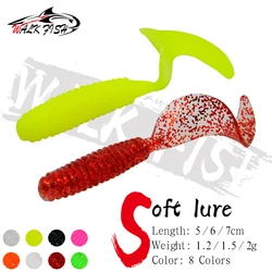 Walk Fish Vinilos cola larga con aroma a sal para pesca agua dulce