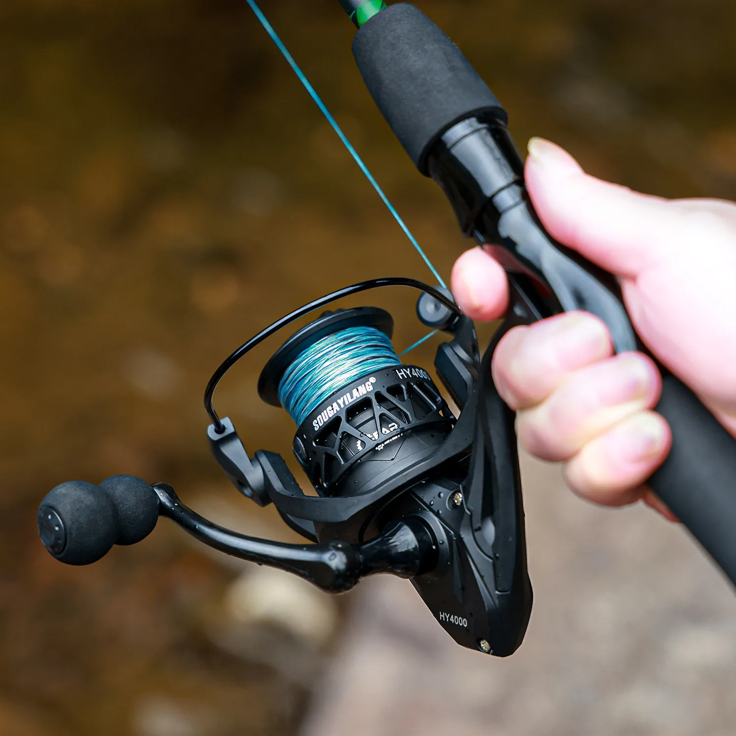 Carrete de pesca Sougayilang 1000-4000 EVA Aluminio para Carpa - imagen 4