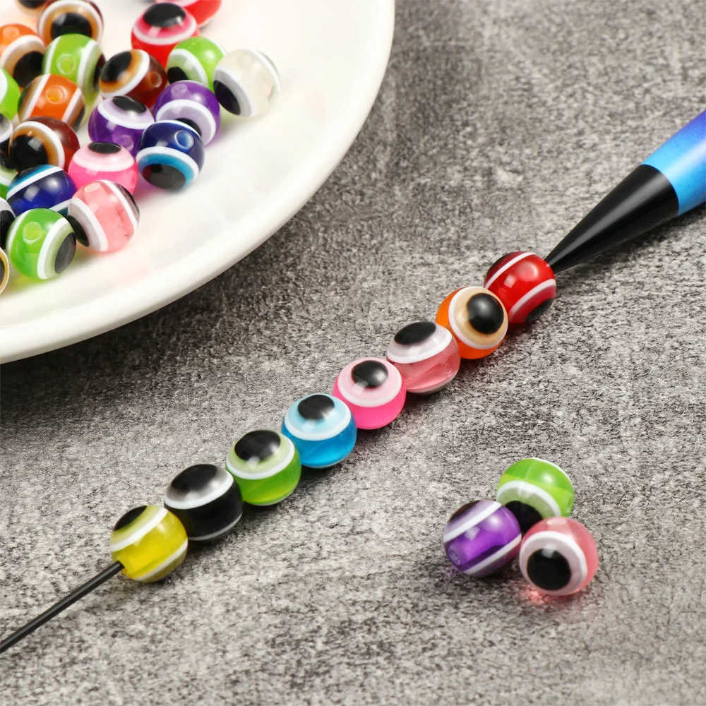 Cuentas de pesca de ojo de pez de colores mixtos, aparejos de pesca de lubina DIY, 50/60/100 piezas, 4/5/6/8/10/12mm
