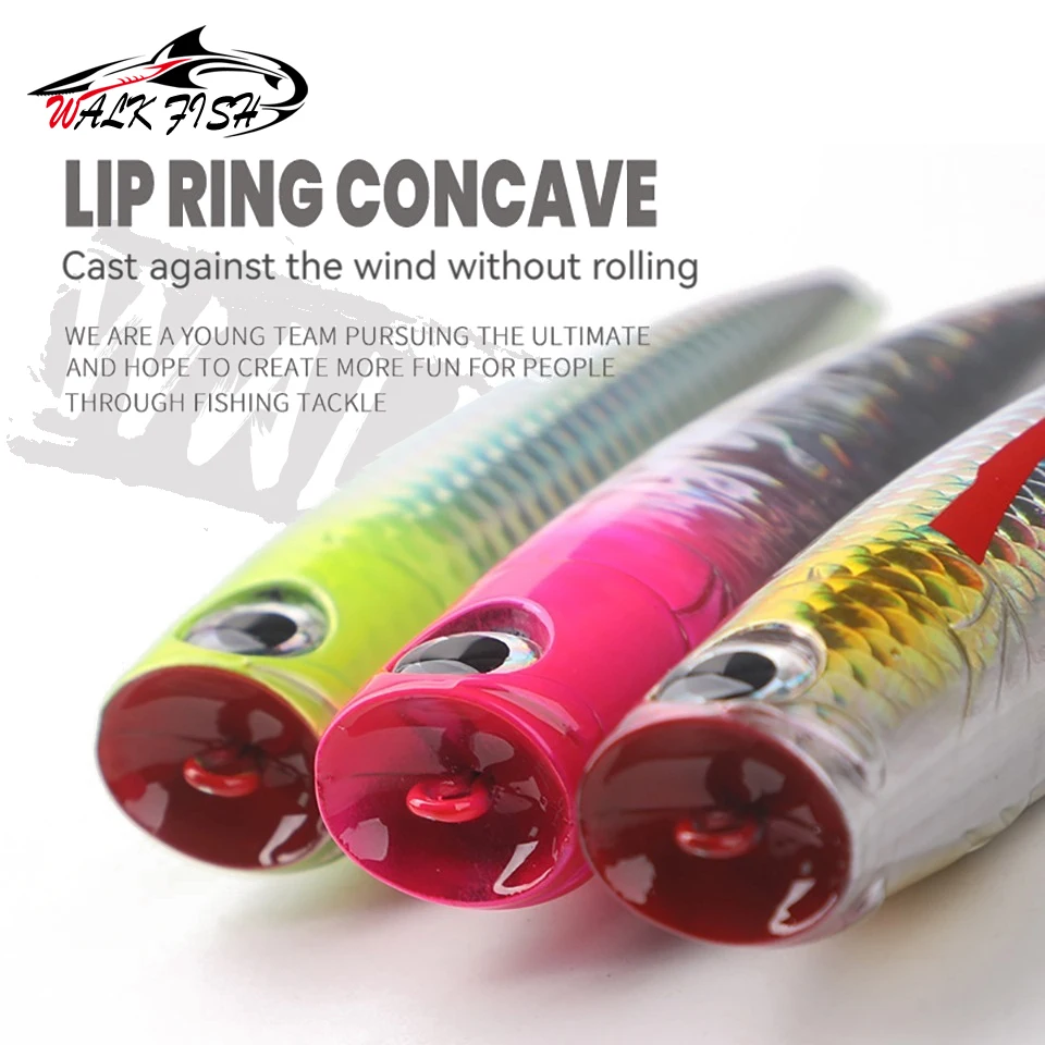 WALK FISH-señuelo Popper flotante para Pesca en el mar, cebo duro de plástico, aparejos de Pesca, 1 piezas, 110mm, 25g - imagen 2