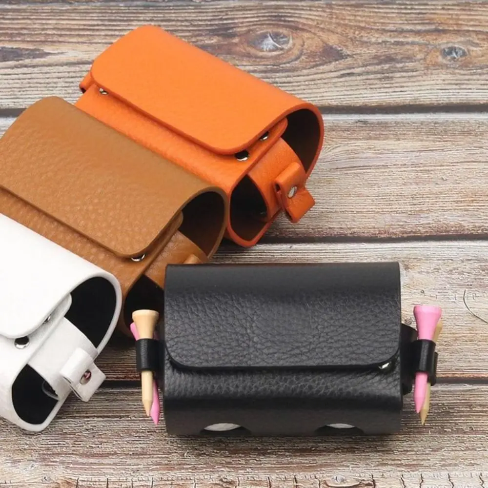Bolsa de viaje para exteriores, bolsa de almacenamiento de cintura portátil de cuero PU para deportes de Golf, sostiene 2 pelotas y 4 camisetas de Golf - imagen 4