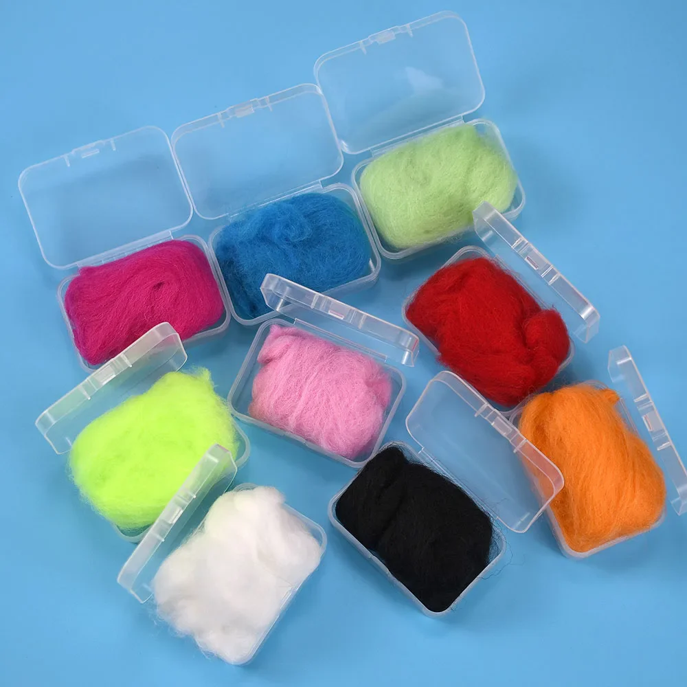 MNFT 1 caja 3g espuma huevo hilo fibra cebo señuelo paracaídas trucha y cabeza de acero Glowbug mosca espuma para atar huevos moscas patrones - imagen 2