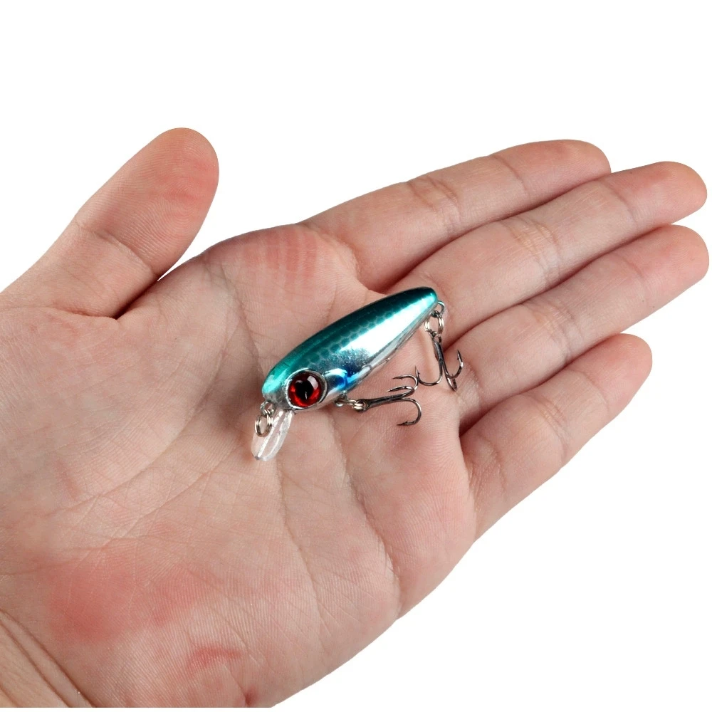 Señuelos de pesca modelo caliente, 1 Uds., 4,5 cm, 2,5g, cebo duro, 5 colores para elegir, calidad profesional, profundidad de pececillo - imagen 4