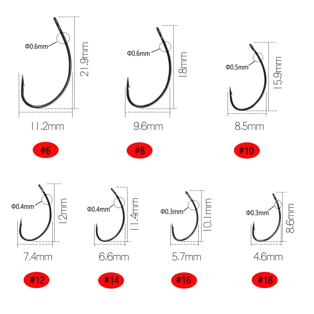 Wifreo-anzuelos de mosca seca de acero con alto contenido de carbono, 50 piezas, klinkhammer, emergentes, Caddis Pupa, gancho de pesca para moscas secas con púa - imagen 2