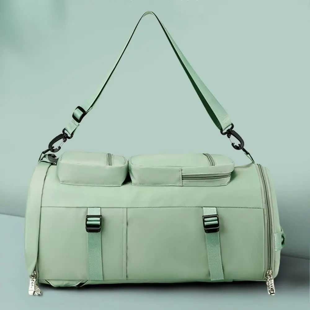 Mochila de viaje de gran capacidad para mujer, bolsa de lona impermeable con cremallera, separación de humedad seca, bolsa de Fitness deportiva versátil - imagen 2