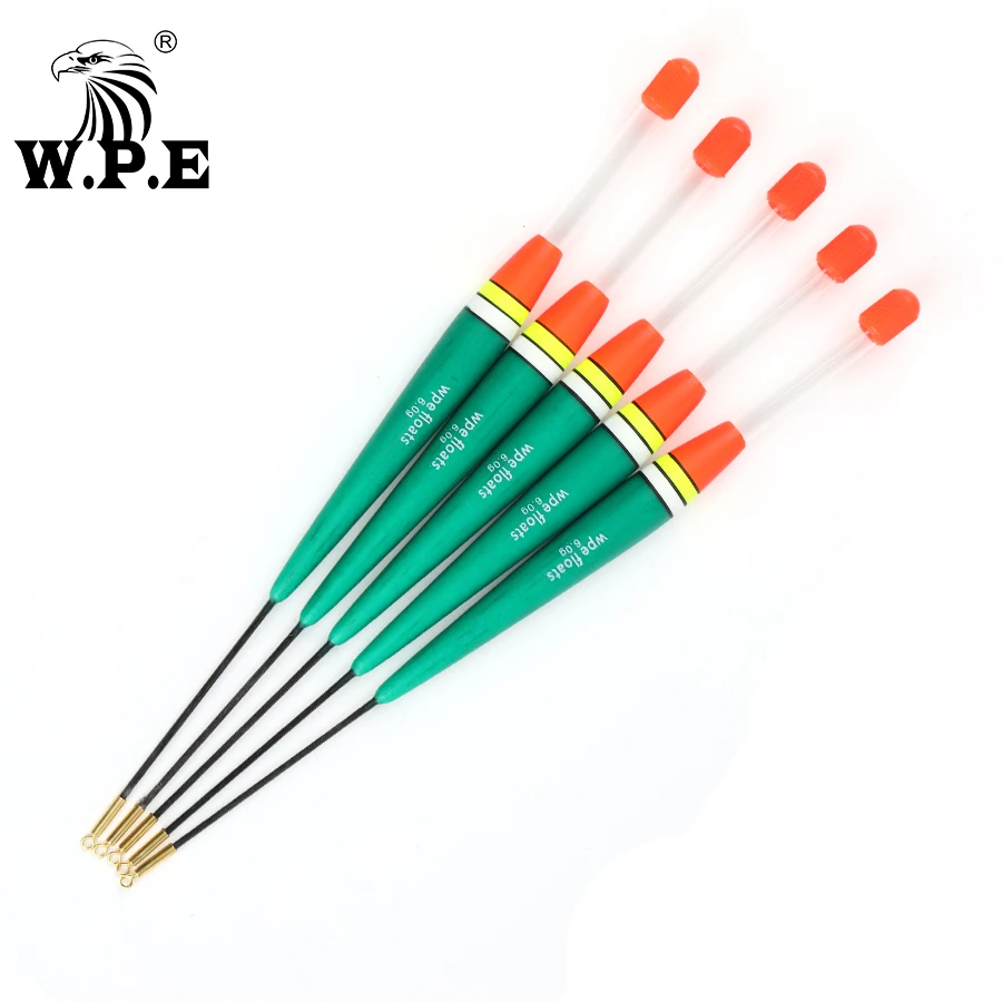 W.P.E-flotador de pesca de carpa, 5 unids/paquete, 6g, 18-22cm, boya Vertical, aparejos de pesca Bobber - imagen 2