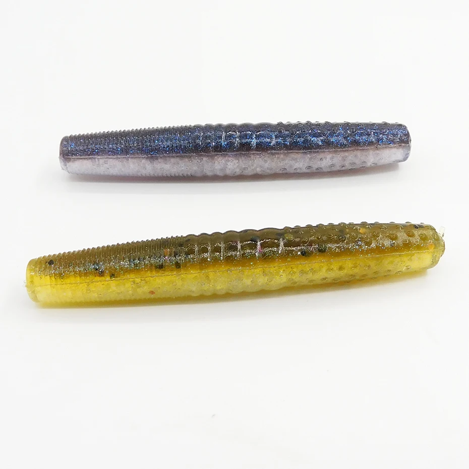 ESFISHING 10 Uds cebos de palo suave gusano fino 65mm señuelos artificiales para Lucio Bass Pesca de silicona Isca - imagen 5