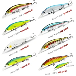 TSURINOYA AURORA Señuelo Minnow Suspendido Jerkbait Tungsteno Casting
