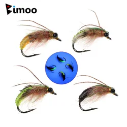 Bimoo Mosca Caddis ninfa con cadena de abalorios para trucha