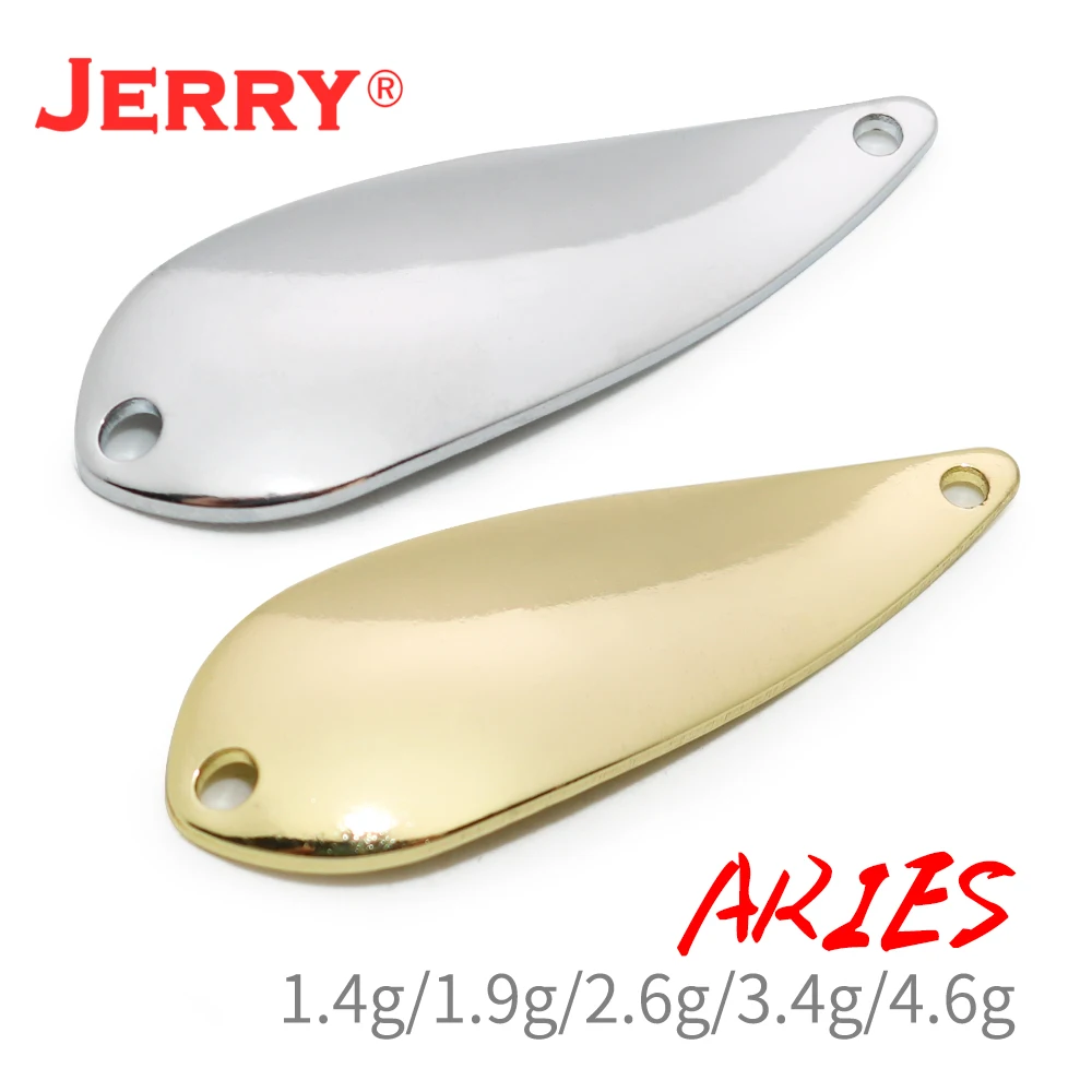 Jerry Aries 1,4g 1,9g 2,6g 3,4g 4,6g Micro cucharas de pesca en blanco sin pintar fundición de Metal cebo duro área de lago trucha cuchara señuelos