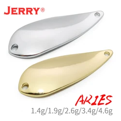 Jerry Aries 1,4g 1,9g 2,6g 3,4g 4,6g Micro cucharas de pesca en blanco sin pintar fundición de Metal cebo duro área de lago trucha cuchara señuelos