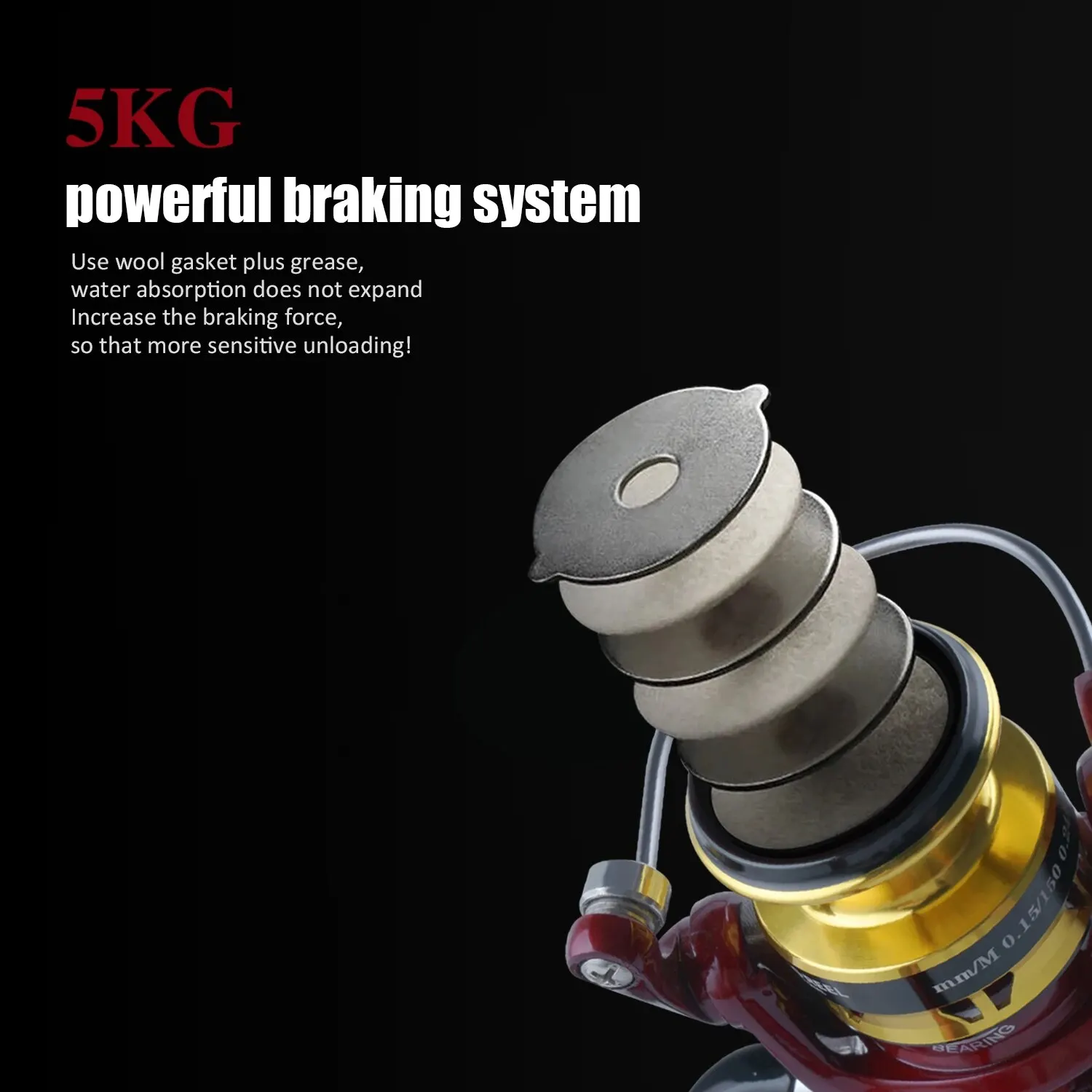 Huidiao-carrete de pesca giratorio serie 1000, rueda giratoria de Metal para pesca en el mar, bobina de pesca de carpa - imagen 3