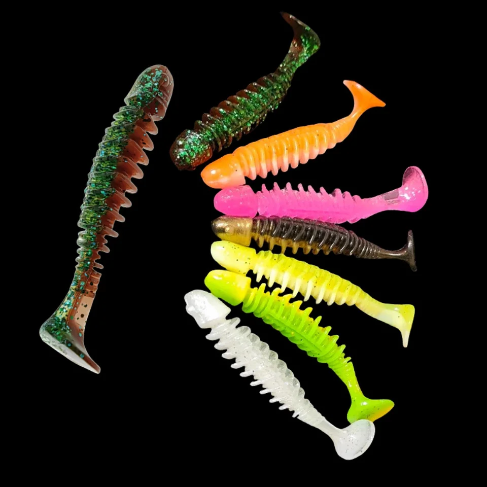 10 Uds cebos blandos 40mm 50mm 65mm cebos artificiales silicona equipo de pesca de carpa señuelos accesorios de pesca Señuelos de Pesca - imagen 3