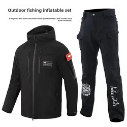 Chaqueta de pesca de invierno dos piezas impermeable extraíble