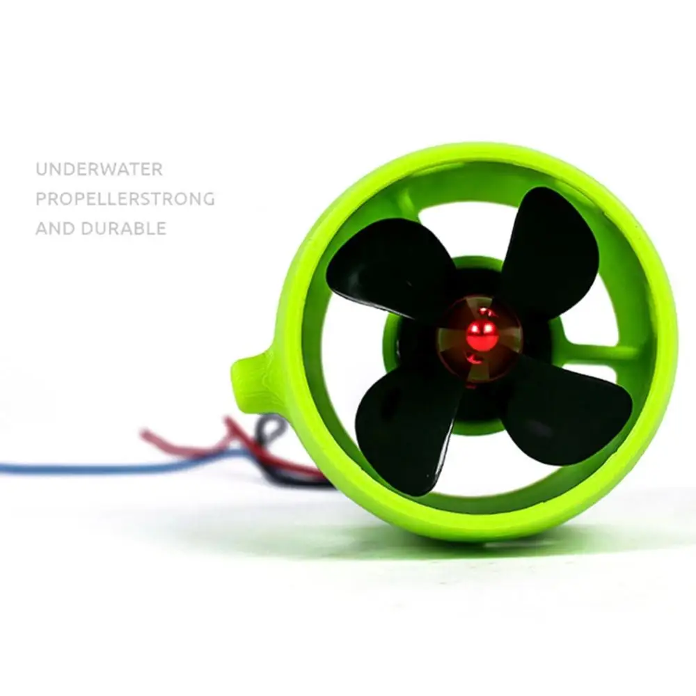 Motor sin escobillas de 12-24V, 20A, propulsor subacuático de 4 aspas, potente accesorio para barco de cebo RC, propulsor subacuático para barco anidado - imagen 5