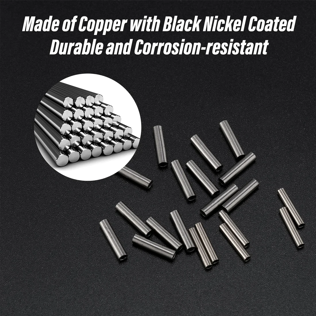 FishTrip mangas de engarce de pesca, aparejos de Terminal de conector doble individual, latón, cobre, alta resistencia, resistente a la corrosión - imagen 3