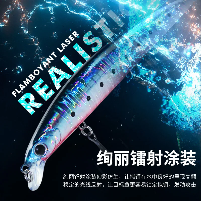 Señuelo de pesca Minnow 120mm 14,5g 140mm 21g agua salada lubina negra Lucio cebos duros de fundición larga - imagen 5