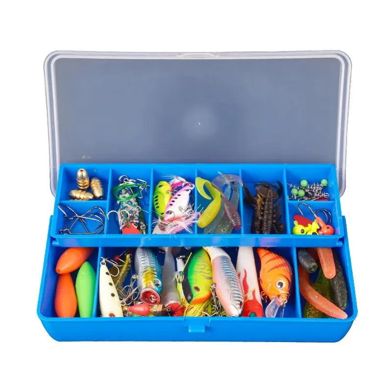 Caja de aparejos de pesca portátil TAIYU, 11 compartimentos, estuche de almacenamiento de dos pisos, accesorios de pesca de carpa, anzuelo de señuelo, caja de herramientas de cebo suave - imagen 3