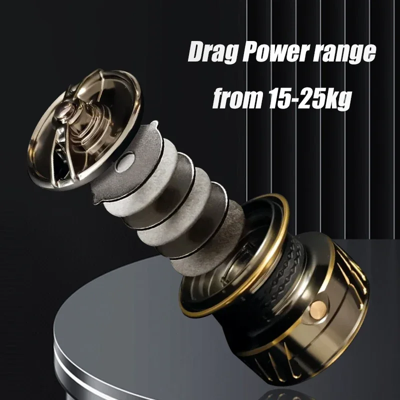 Carrete de pesca de atún para barco Mavllos Raptor, relación 5,7:1, arrastre máximo anticorrosión, carrete giratorio de pesca de agua salada fuerte de 25kg - imagen 4