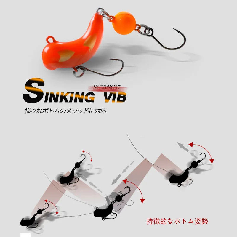 Señuelo de pesca VIB que se hunde por vibración, 30mm, 2,6g /37mm, 4,5g, señuelo duro para trucha, anzuelo único, cebo Artificial, Señuelos de Pesca de lubina - imagen 3