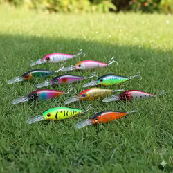 10 Uds 11g señuelo de pesca Minnow Set anzuelos afilados cebo Artificial duro para lubina trucha Tilapia Pike accesorios de equipo de pesca al aire libre