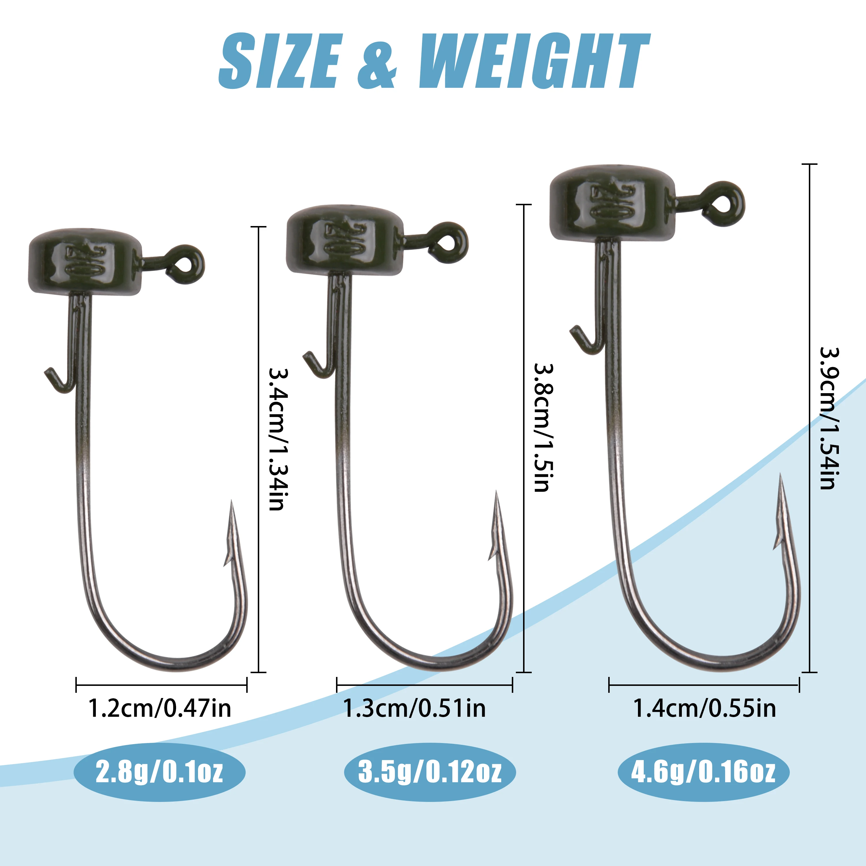 10 Uds Ned Rig Jig Heads seta Jig Head Shroom jigs para lubina trucha tipo tipo de pez señuelo de pesca Finesse Jig anzuelos de pesca - imagen 2