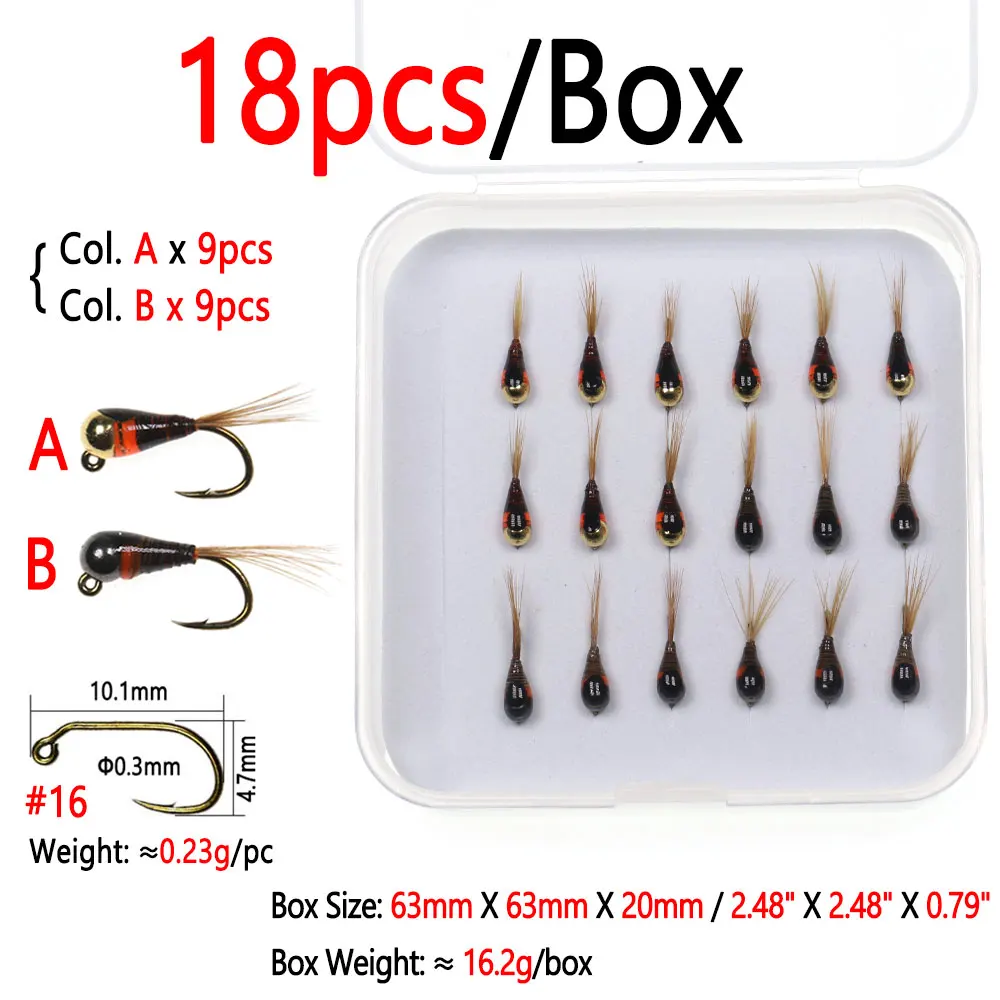 18pcs flies with Box