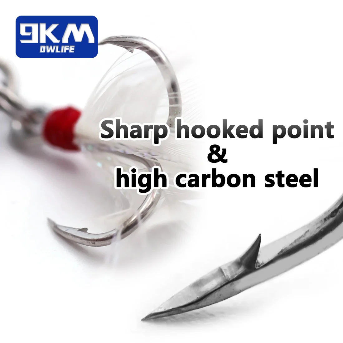 Se muestran un punto enganchado y acero alto en carbono