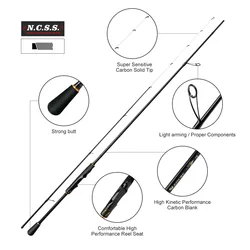 Caña NOEBY Light Jig – Ultraligera carbono para trucha