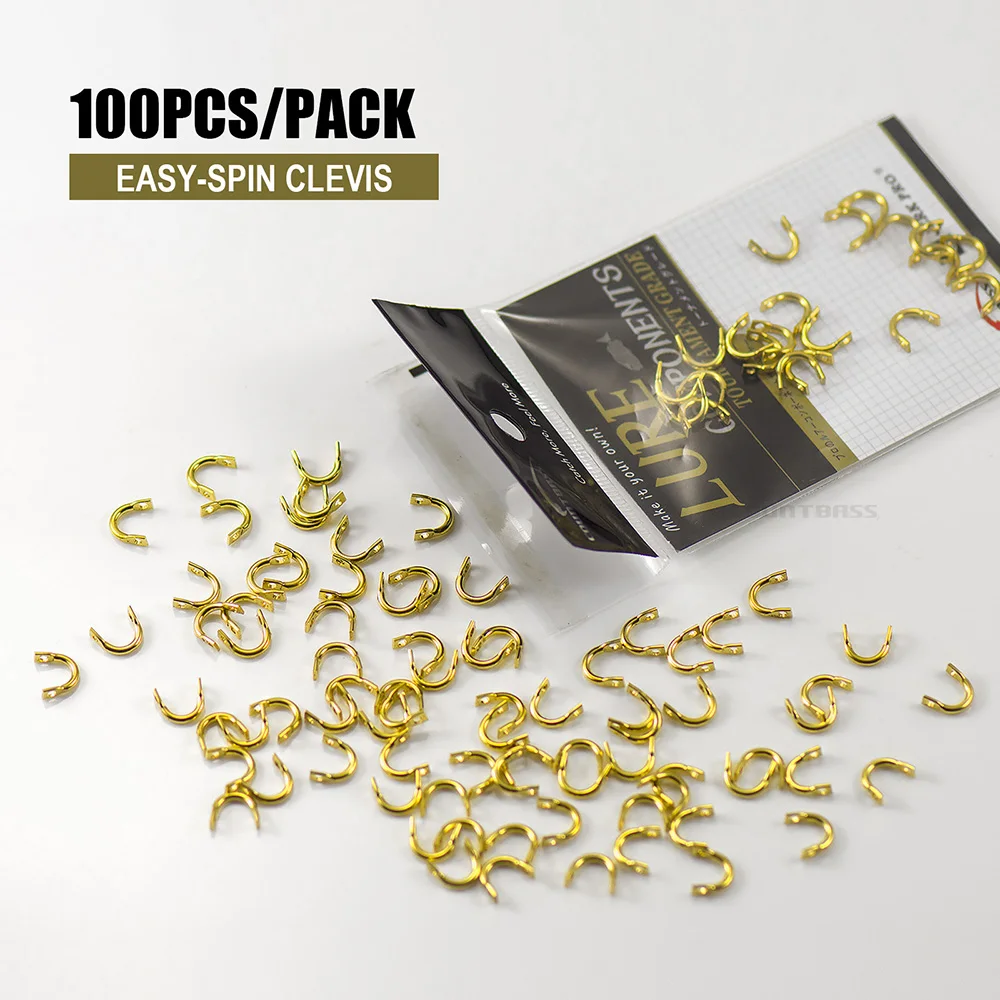 Countbass 100 Uds. Horquillas de fácil giro de acero inoxidable DIY spinnerbatis spinner Señuelos de pesca accesorios horquilla aparejos artesanales - imagen 5