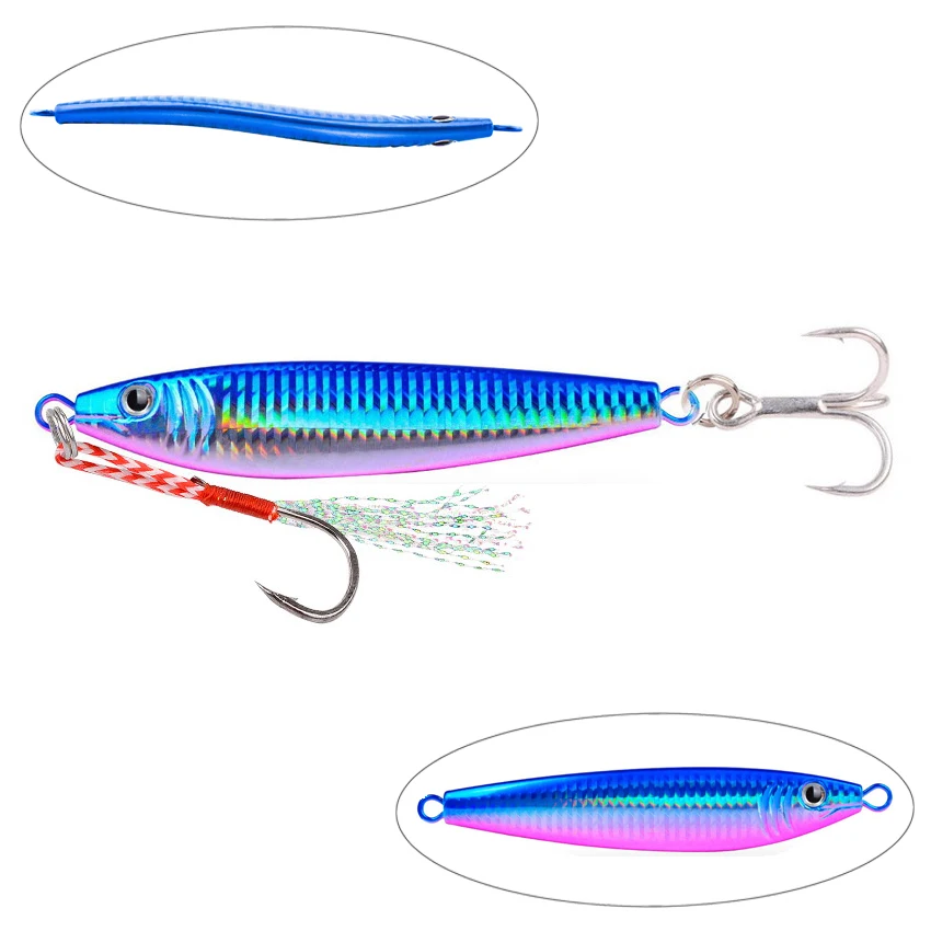 Jig metálico lance largo – Fondo rápido para caballa en barco - imagen 5