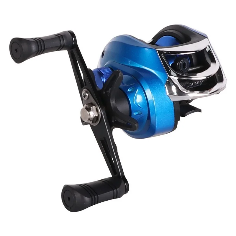 Carrete de Baitcasting, relación de engranaje 7,2: 1, copa de línea de Metal, arrastre máximo de 8kg, Baitcaster 18 + 1 para carrete de baitcasting de agua dulce y salada - imagen 4