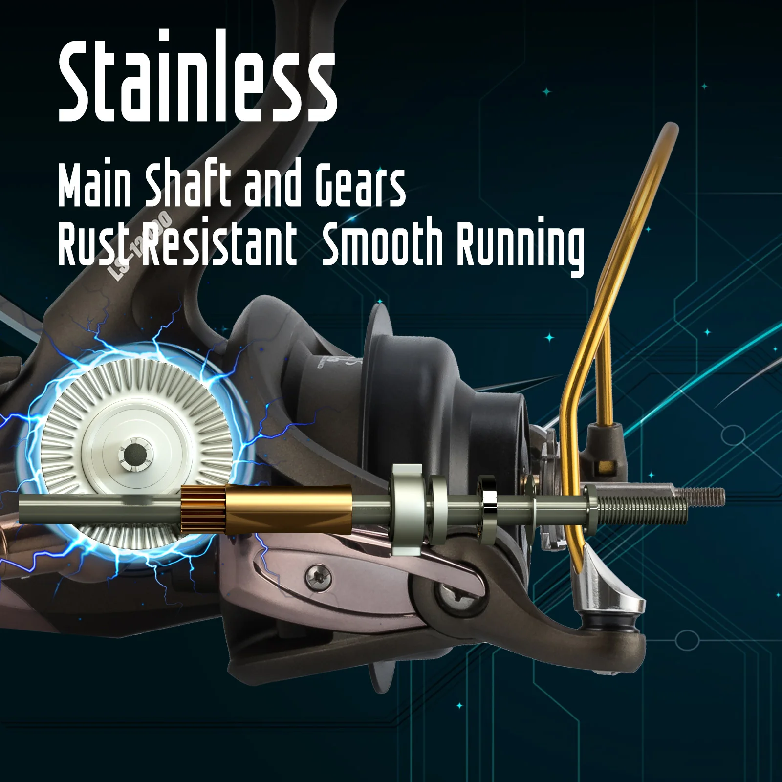 Carrete de pesca giratorio 13 + 1BB, arrastre máximo de 48lb, pesca de Surf de agua salada, fundición larga, Ultra alta capacidad, carrete de juego grande en alta mar - imagen 4