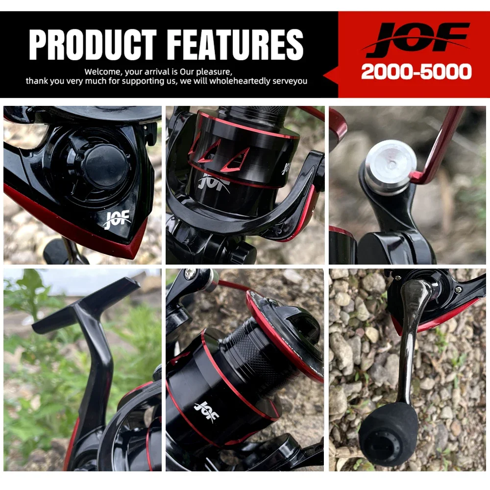 Carrete de pesca giratorio de grafito, arrastre máximo de 15KG, relación de engranaje 5,5: 1, carrete de aluminio CNC, bobina de pesca de carpa de agua salada con línea 2000-5000 - imagen 5