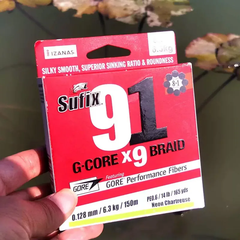 Sufix91-línea de pesca trenzada G-CORE X9, superpowerhorse PE, 9 hebras, hilo de señuelo trenzado, cable de onda multifilamento - imagen 5