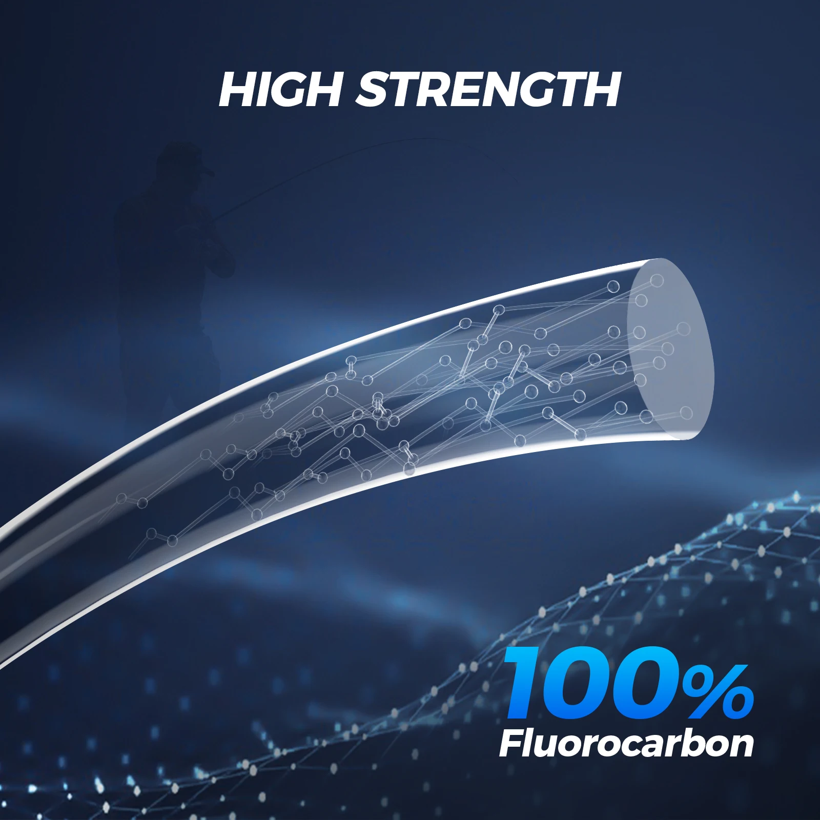 Línea de pesca KastKing KOVERT Elite 100% fluorocarbono resistente a los golpes alta claridad baja visibilidad altamente resistente a la abrasión - imagen 4