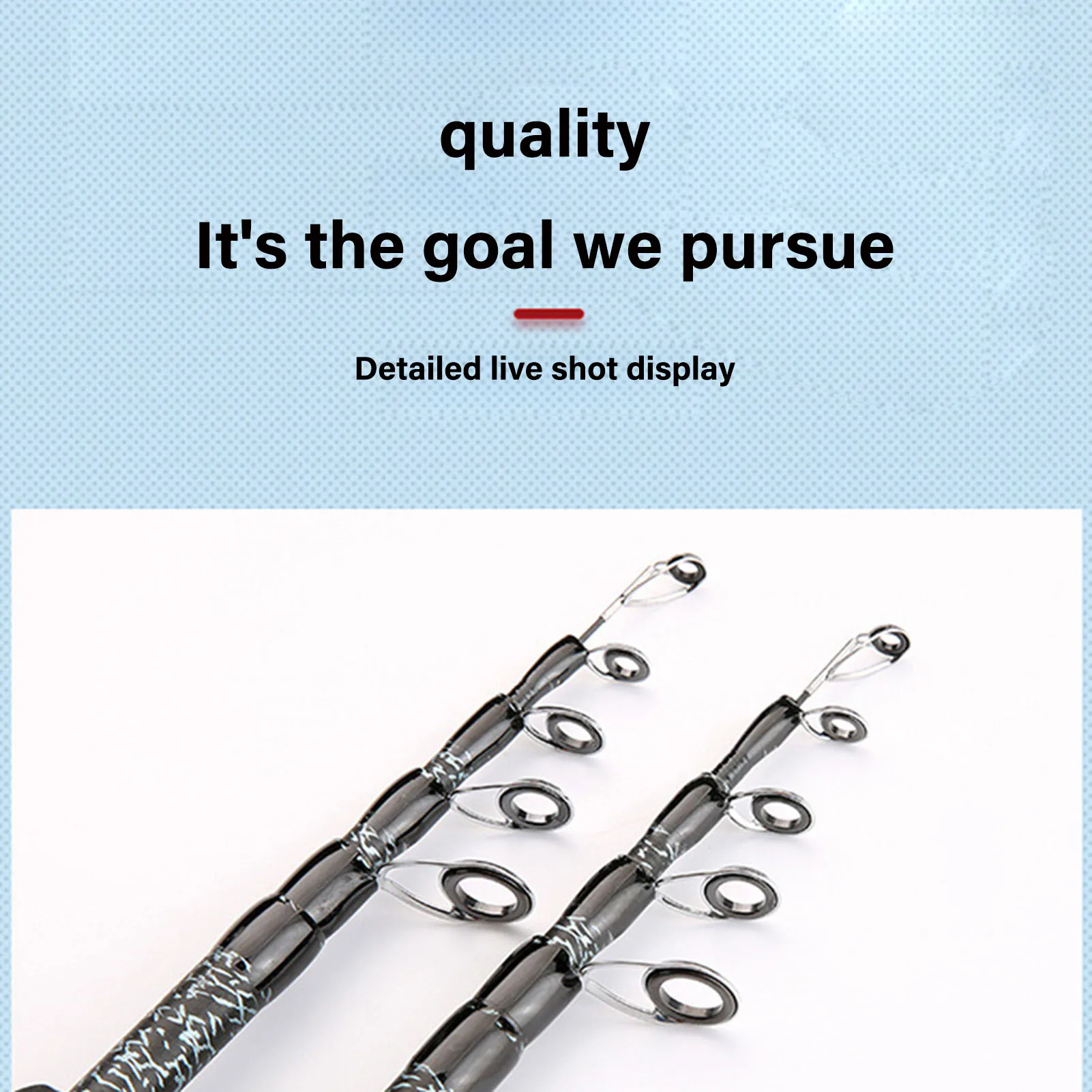 Caña de pescar telescópica portátil con diseño de anillos guía de cerámica lisa, accesorios necesarios para pesca de 1,35 m/1,5 m/1,8 m/2,1 m - imagen 3