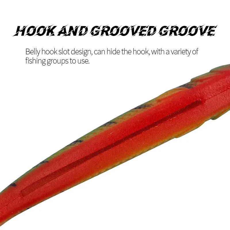 ToplineTackle-Señuelos de Pesca artificiales Wobbler, cebos blandos de silicona, gusano de sábalo, lubina, 12,5 CM, 6,5G - imagen 4